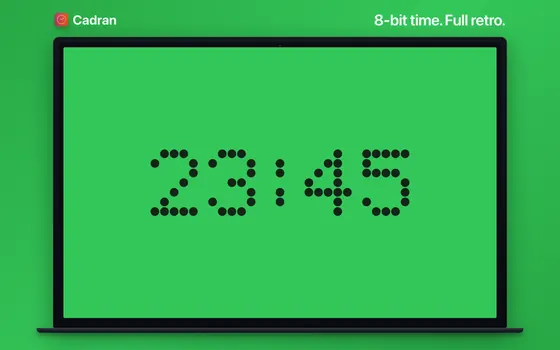 Cadran’s Arcade clock face on a Mac