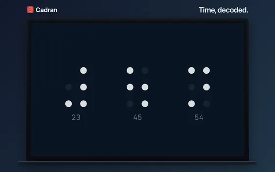 Cadran’s Cipher clock face on a Mac
