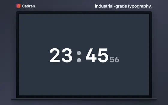 Cadran’s Foundry clock face on a Mac