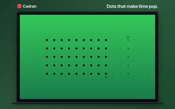 Cadran’s Halftone clock face on a Mac