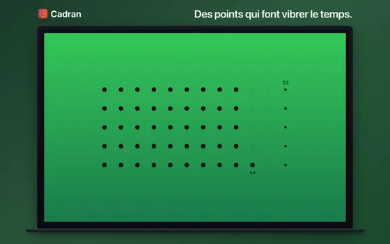 Le cadran Halftone de Cadran sur un Mac