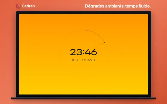Le cadran Horizon de Cadran sur un Mac