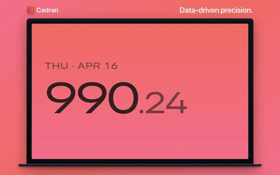 Cadran’s Metric clock face on a Mac
