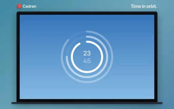 Cadran’s Orbit clock face on a Mac