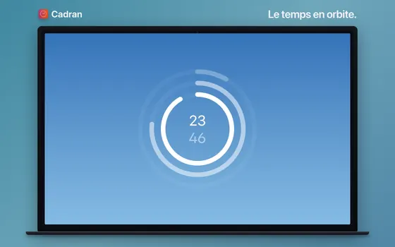 Le cadran Orbit de Cadran sur un Mac