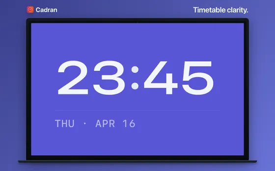 Cadran’s Platform clock face on a Mac