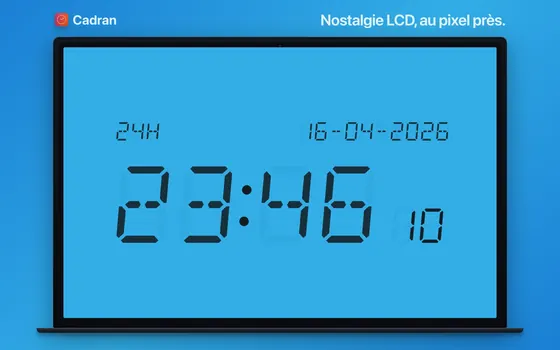 Le cadran Quartz de Cadran sur un Mac