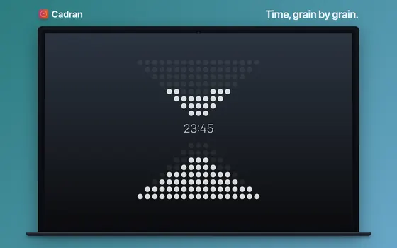 Cadran’s Sablier clock face on a Mac