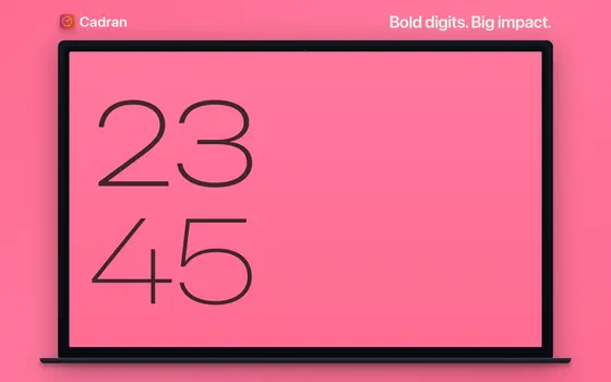 Cadran’s Titan clock face on a Mac